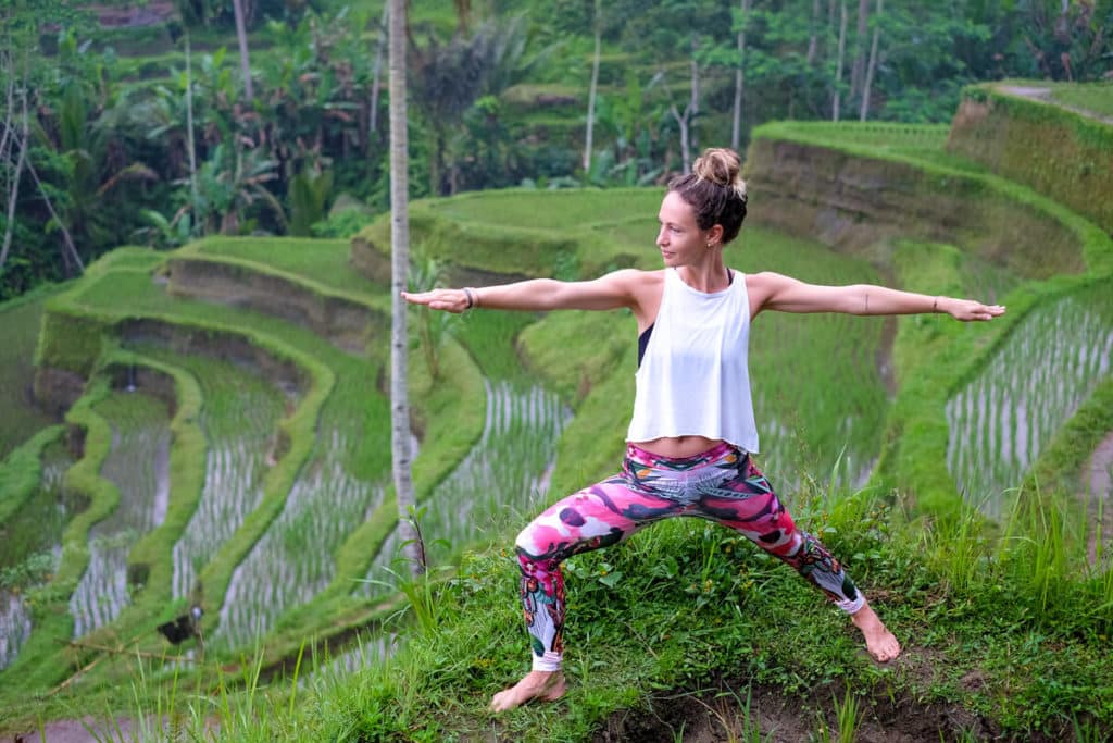 tegalalang rice terrace yoga bali ubud